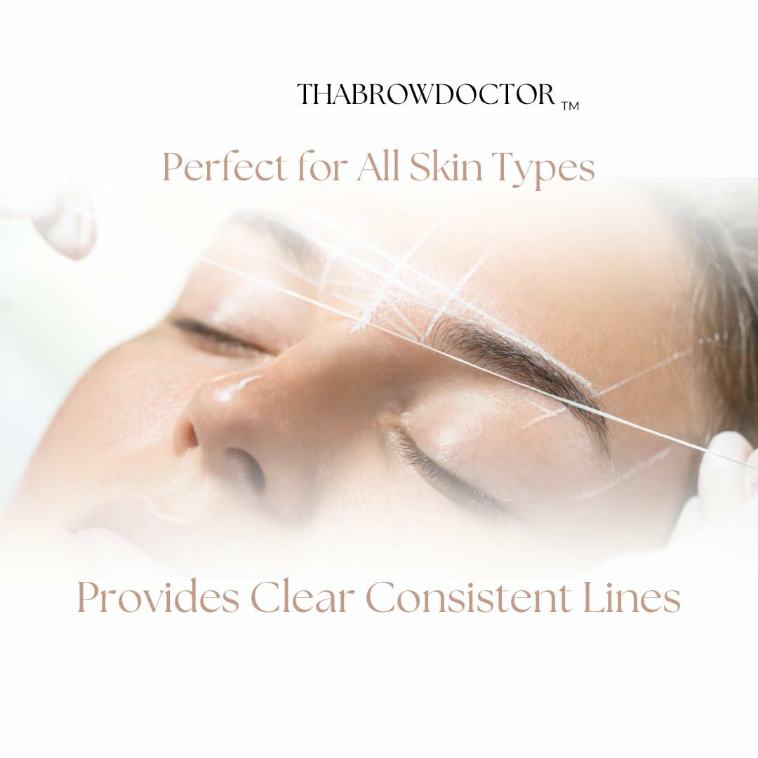 THABROWDOCTOR White Brow Mapping String 30m for Microblading & PMU