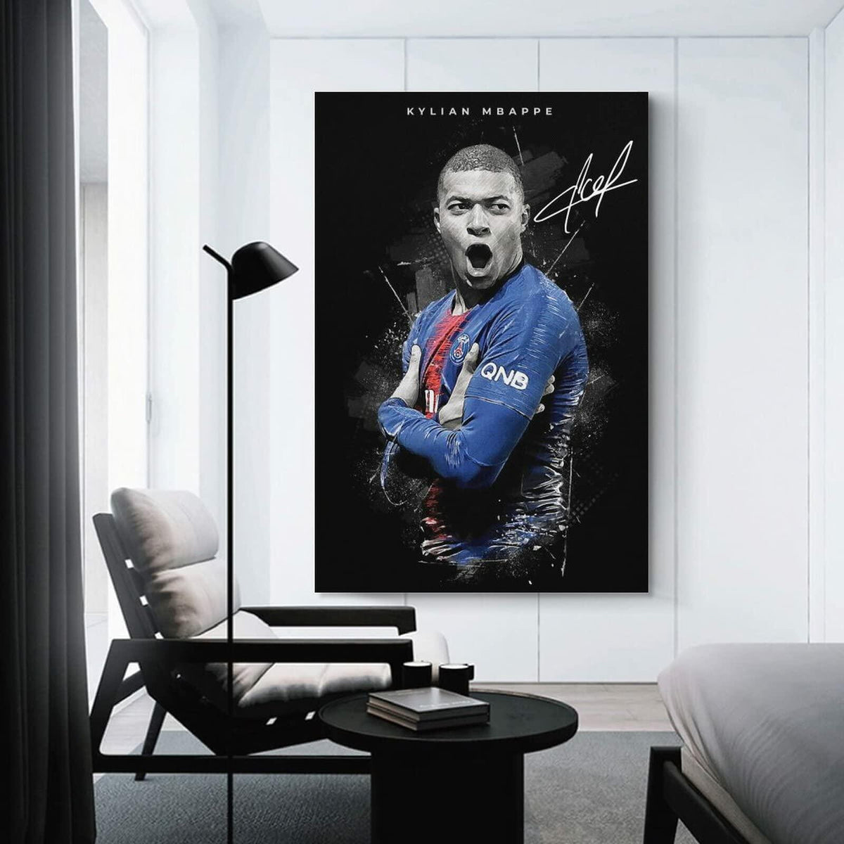 fhzang Kylian Mbappe Poster 1 Canvas Poster Unframed: 16x24 inches (40x60cm)
