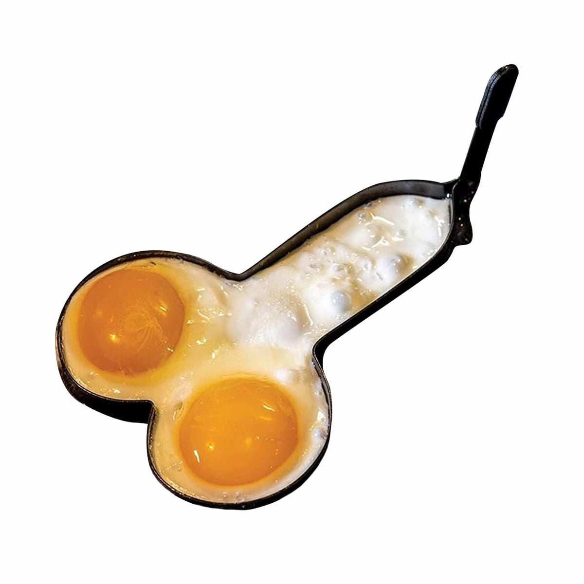 EVKILKJS Funny Egg Fryer Stainless Steel Non-Stick Mold Black Handle