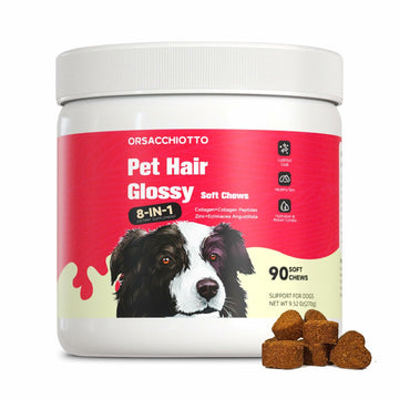 BestBy11/25 Orsacchiotto Collagen Dog Chews Beef Flavor 90 Count Itch Relief