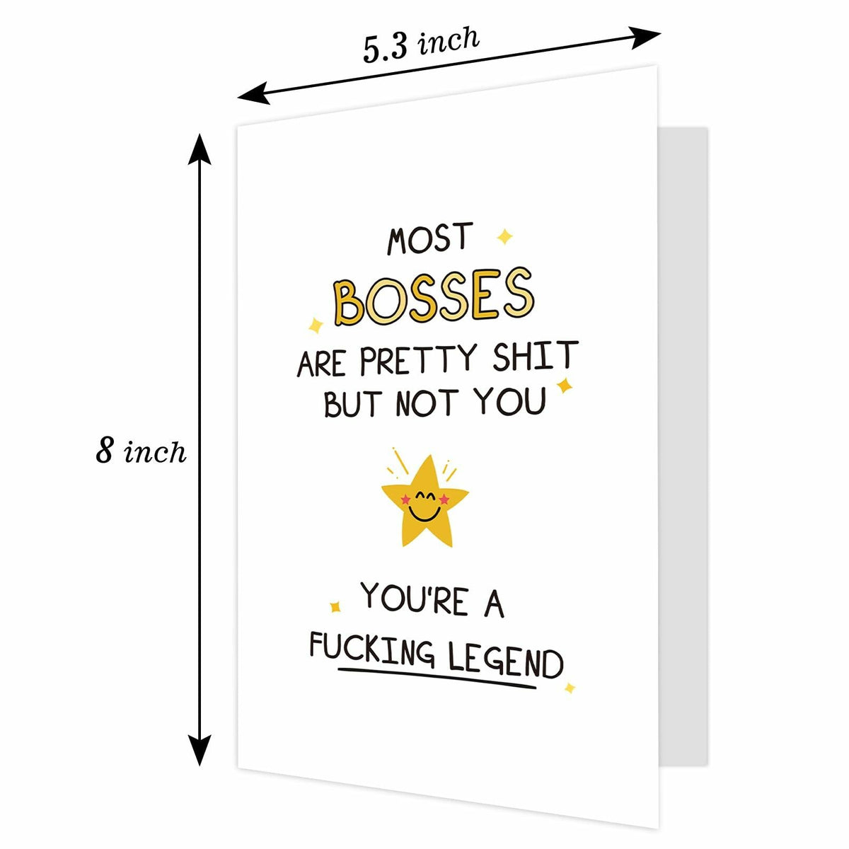 Ogeby Funny Boss Day Card for Him & Her | Humorous Appreciation Gift