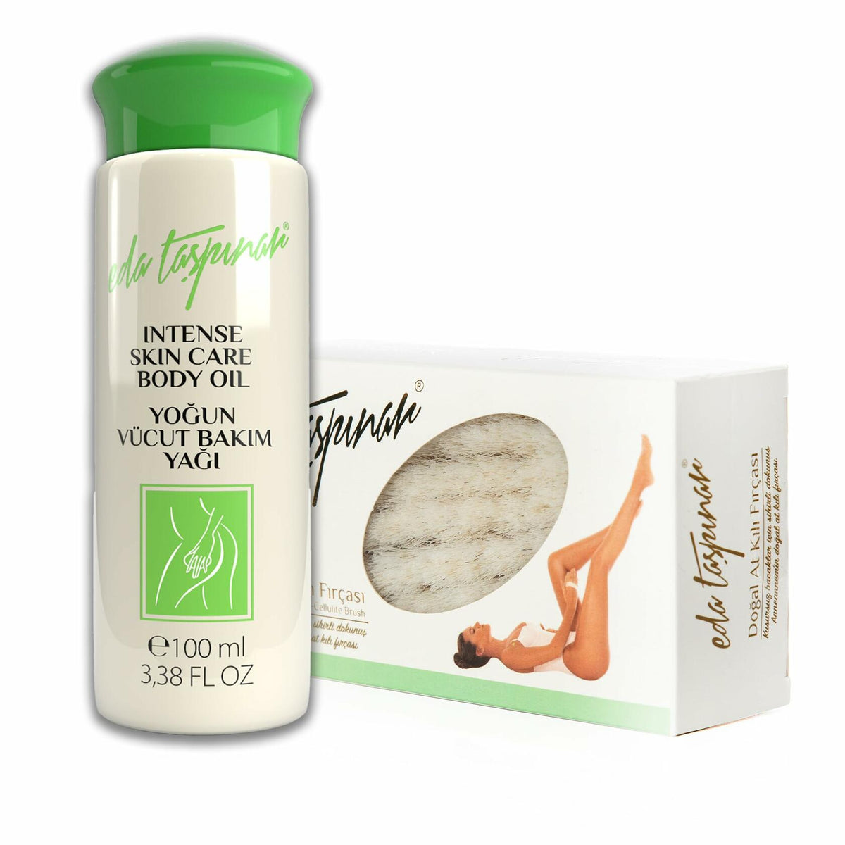 Eda Taspınar Anti-Cellulite Massage Oil & Brush Duo – Natural Firming Treatment