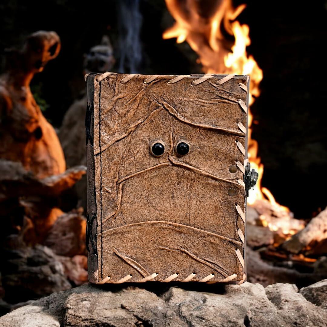 Hocus Pocus Spellbook Leather Journal Gothic Grimoire Book of Spells 7x5
