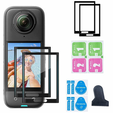 Gaekol Insta360 X4 Screen Protector 2 Pack Tempered Glass Ultra HD Clear