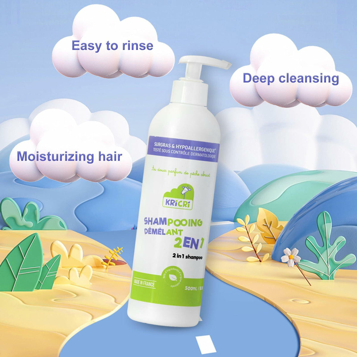 Kids 2-in-1 Shampoo & Conditioner Tear-Free Plant-Based Haircare 16.9oz