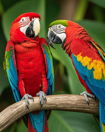Xiyuekissu Diamond Art Kit Parrot Macaws 5D Paint by Numbers Adults