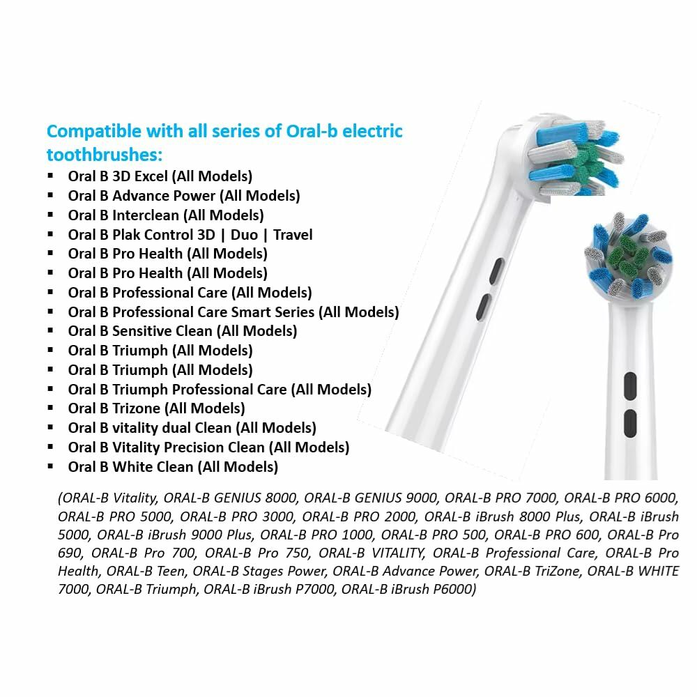 Toothbrush Replacement Heads 8-Pack Plaque Blast Twisted Bristle Oral B