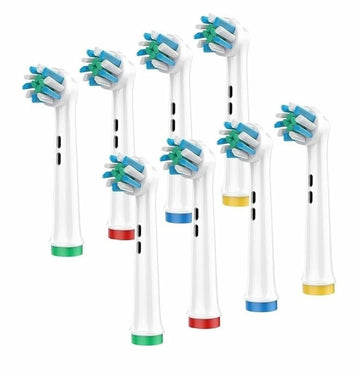 Toothbrush Replacement Heads 8-Pack Plaque Blast Twisted Bristle Oral B