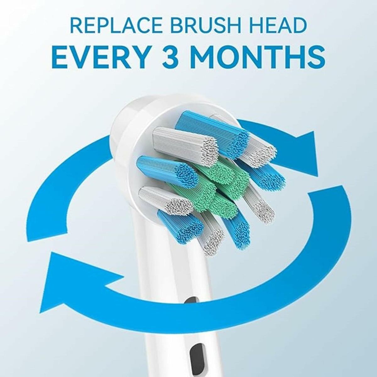 Toothbrush Replacement Heads 8-Pack Plaque Blast Twisted Bristle Oral B
