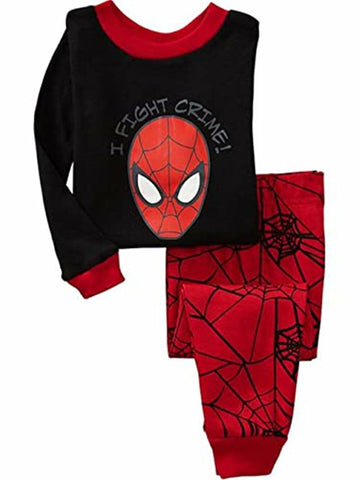 youenyou Toddler Boys Rocket Dinosaur Pajamas Long Sleeve Cotton Sleepwear
