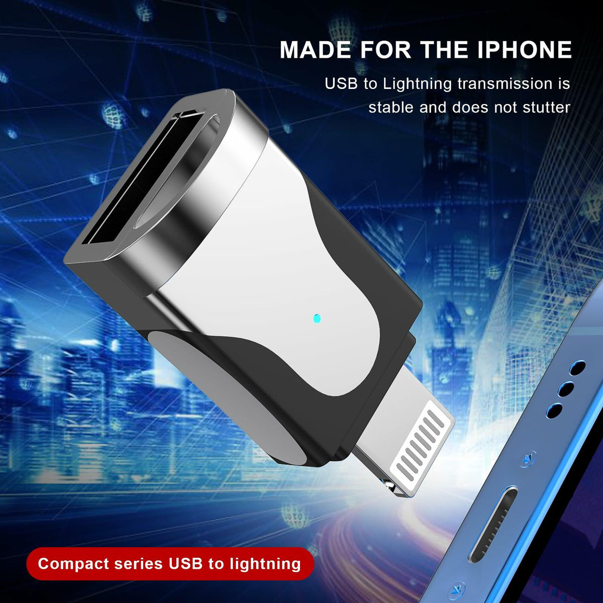 esbeecables Mini Lightning to USB 3.0 Camera Adapter for iPhone & iPad