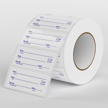 HSDCO Food Container Labels 2x1 Removable Freezer Stickers Blue 500pcs