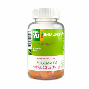FREEYU Kids Immunity Multivitamin Gummies B12 Zinc Vitamin C 60ct