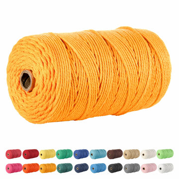 POZEAN 3mm Macrame Cord 220 Yards 100% Cotton Rose Red Cotton Yarn