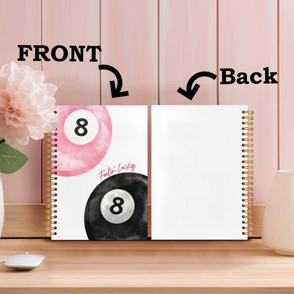 SNNDER Inspirational Notebook Hardcover Pink 5.5x8.3 Inch