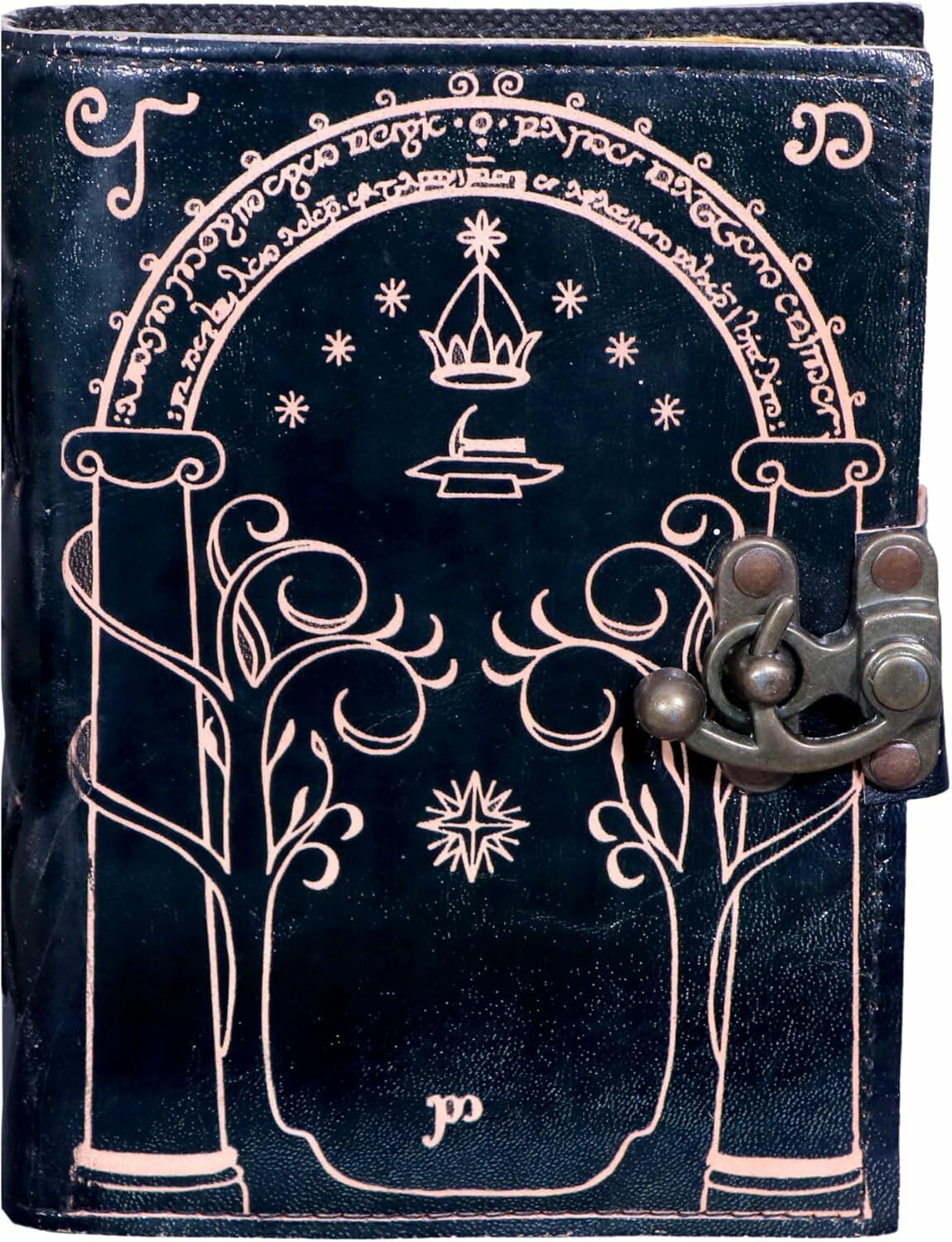 EHH Celtic Cross Leather Journal Hardcover Spell Book Vintage Diary Black