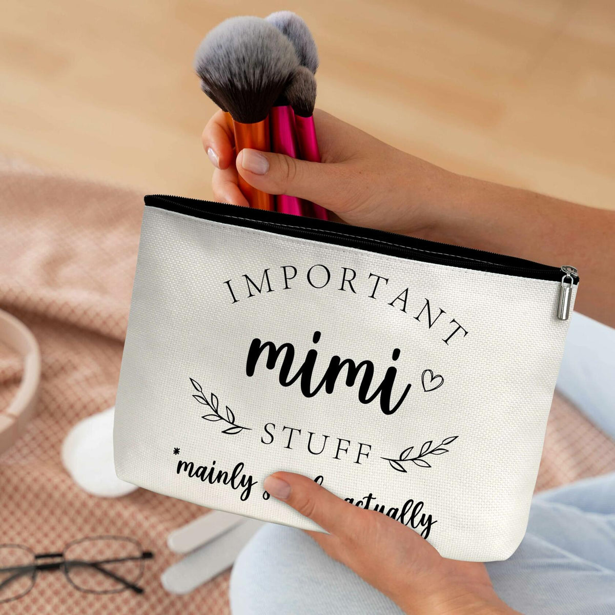 Gifts for Mimi Makeup Cosmetic Bag for Women Best Mimi Ever Grandma Gift C07