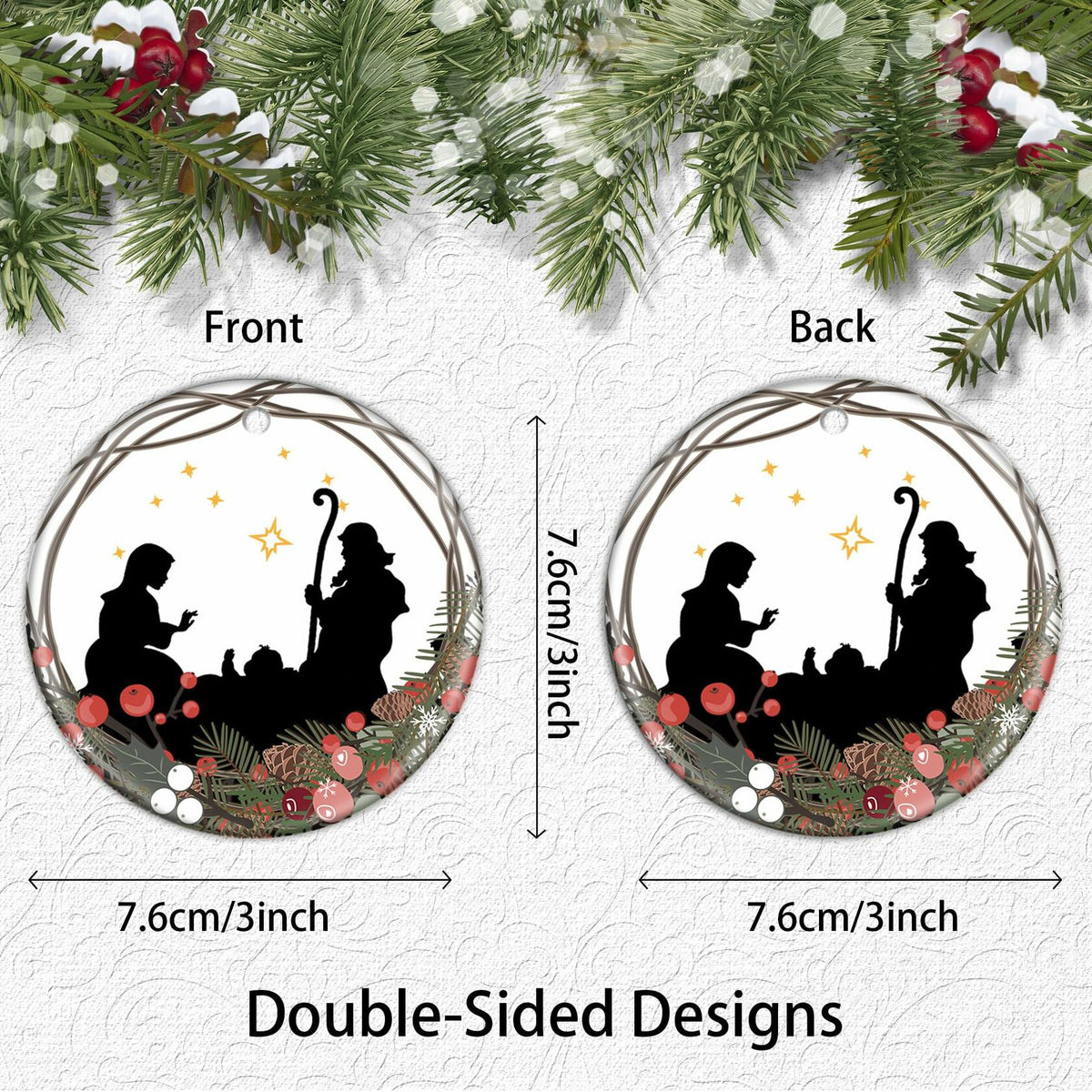 First Day of School Christmas Ornaments - Baby's 2024 Christmas Tree Decoration