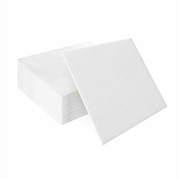 PAW White Linen Feel Paper Napkins 50PCS 16x16 Disposable Cloth Like Party