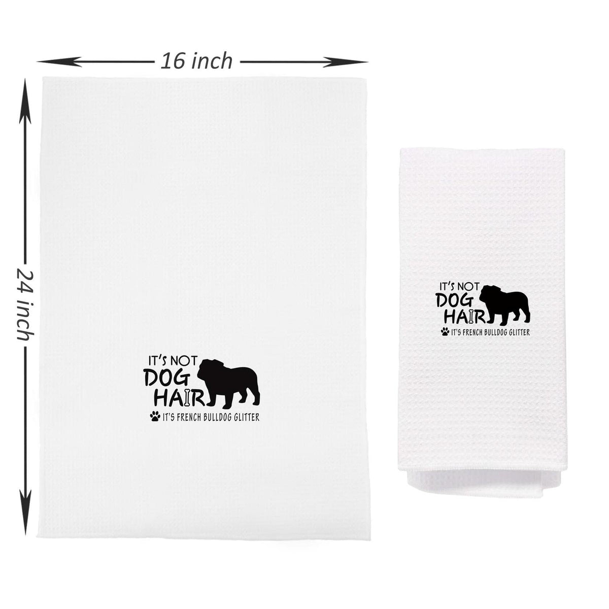 NEGIGA French Bulldog Kitchen Towels 16x24 Set of 4 Frenchie Mom Gifts