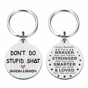 Viayen Teen Boys Valentines Day Gifts Keychain Love Grandpa and Grandma