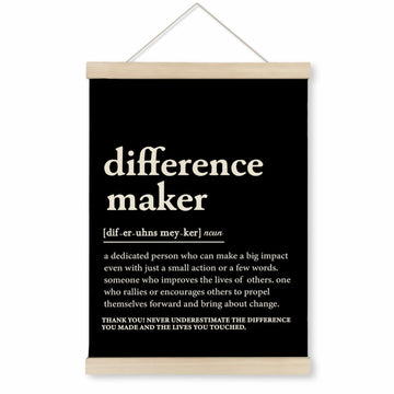 HRQKO Difference Maker Poster Hanger Frame Modern Minimalist 12x16 Black