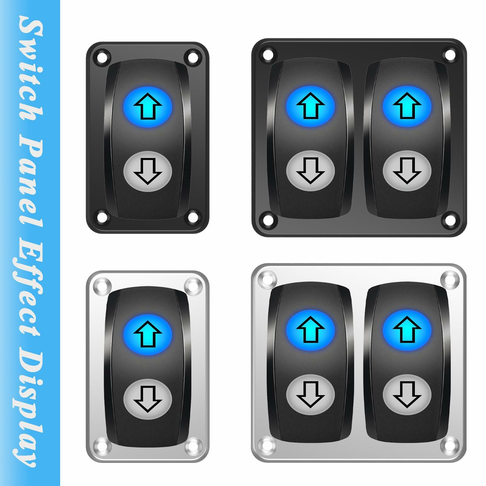CECINIR 1 Way Zinc Alloy Silver Flush Mount Panel Button Switch Holder