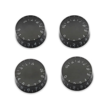 SAPHUE 4PCS Speed Control Knobs Electric Guitar Tone Volume Black