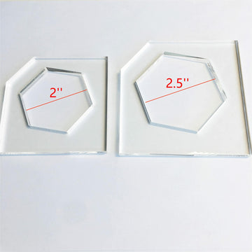 Hexagon Honeycomb Cutting Board Charcuterie Handle Template Acrylic 2"