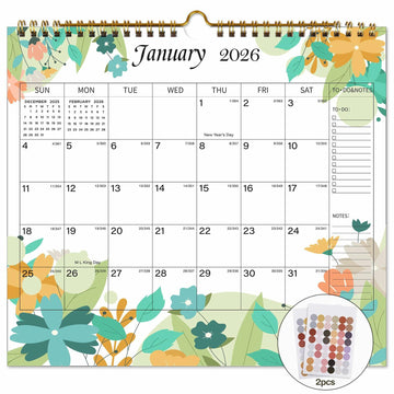 Lbylyhxc 2026 Wall Calendar 18 Months Jul 2025-Dec 2026 14.7x11.5 Inches