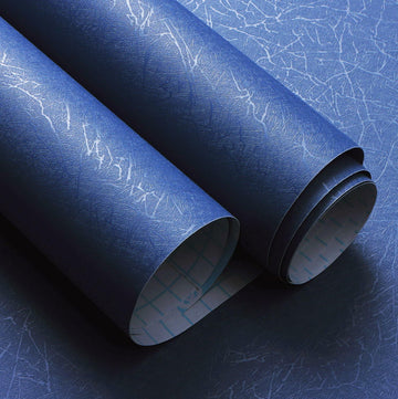 Safiyya 17.3x78.7in Teal Silk Textured Peel Stick Wallpaper Vinyl Roll