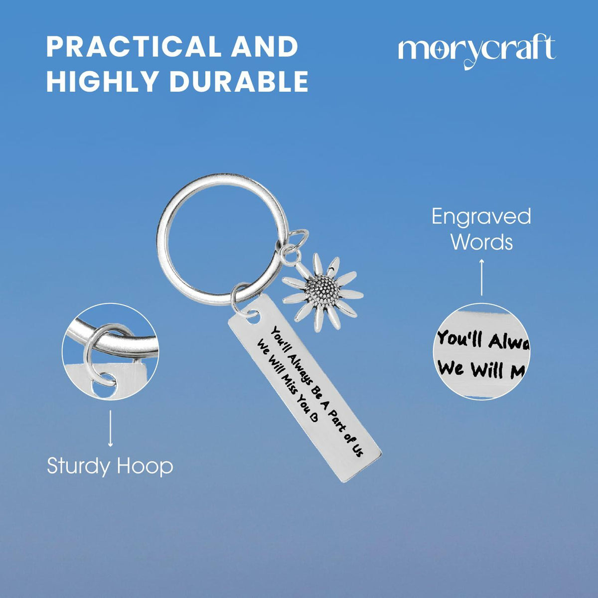 Morycraft Retirement Keychain Gifts For Women 2024 Farewell Keepsake