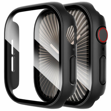 SPGUARD Apple Watch Series 11/10 46mm Hard Case 2 Pack Black + Glass