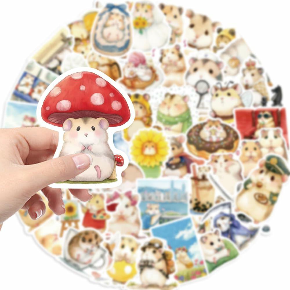 Gxizlba Cute Shark Stickers 50Pcs Vinyl Cartoon Ocean Animal Decals