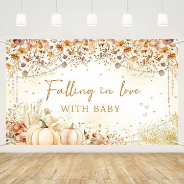 MEHOFOND Wildflower Fall Baby Shower Banner 5.9x3.6ft Autumn Floral Decor