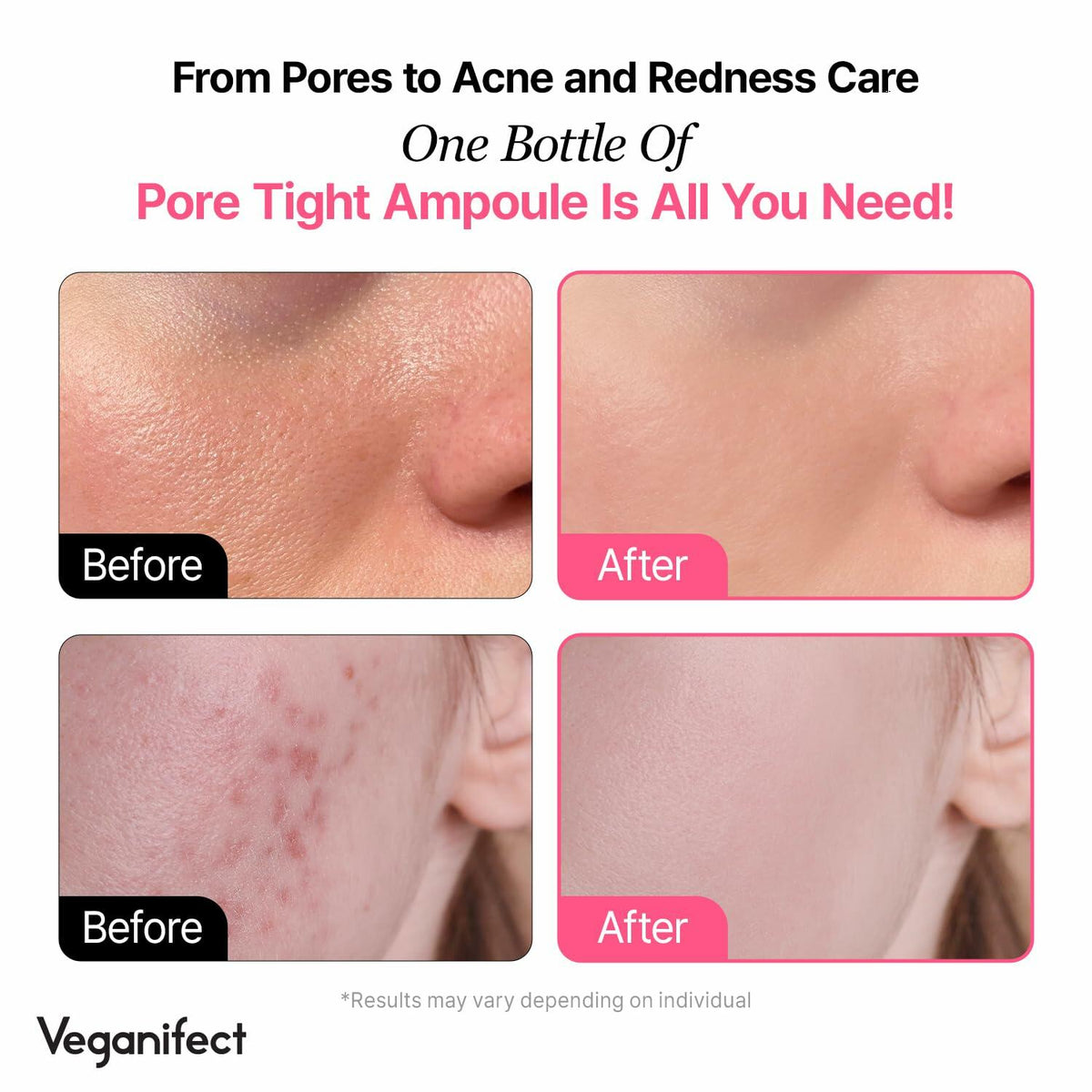 VEGANIFECT Pore Refining Ampoule Tightening Reduce Sebum 1.69oz