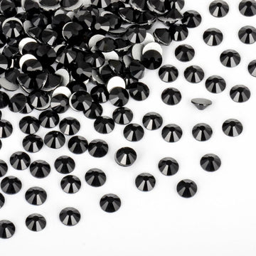 CMBYN Glue Fix Crystal Flatback Rhinestones 6.5mm ss30 288pcs Black