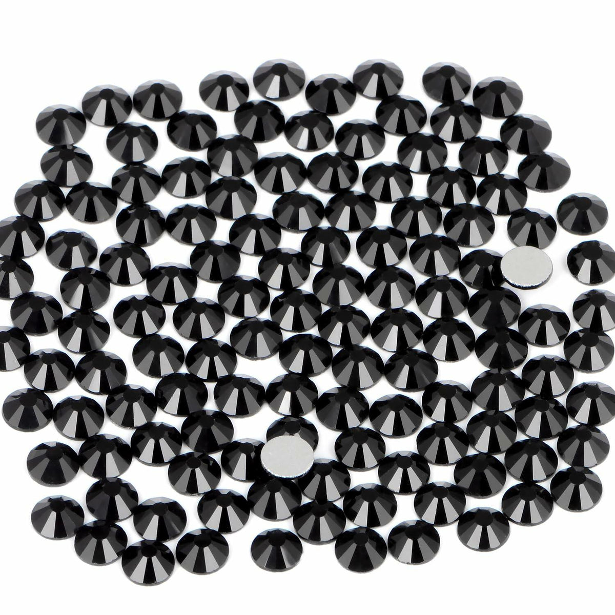 CMBYN Glue Fix Crystal Flatback Rhinestones 6.5mm ss30 288pcs Black