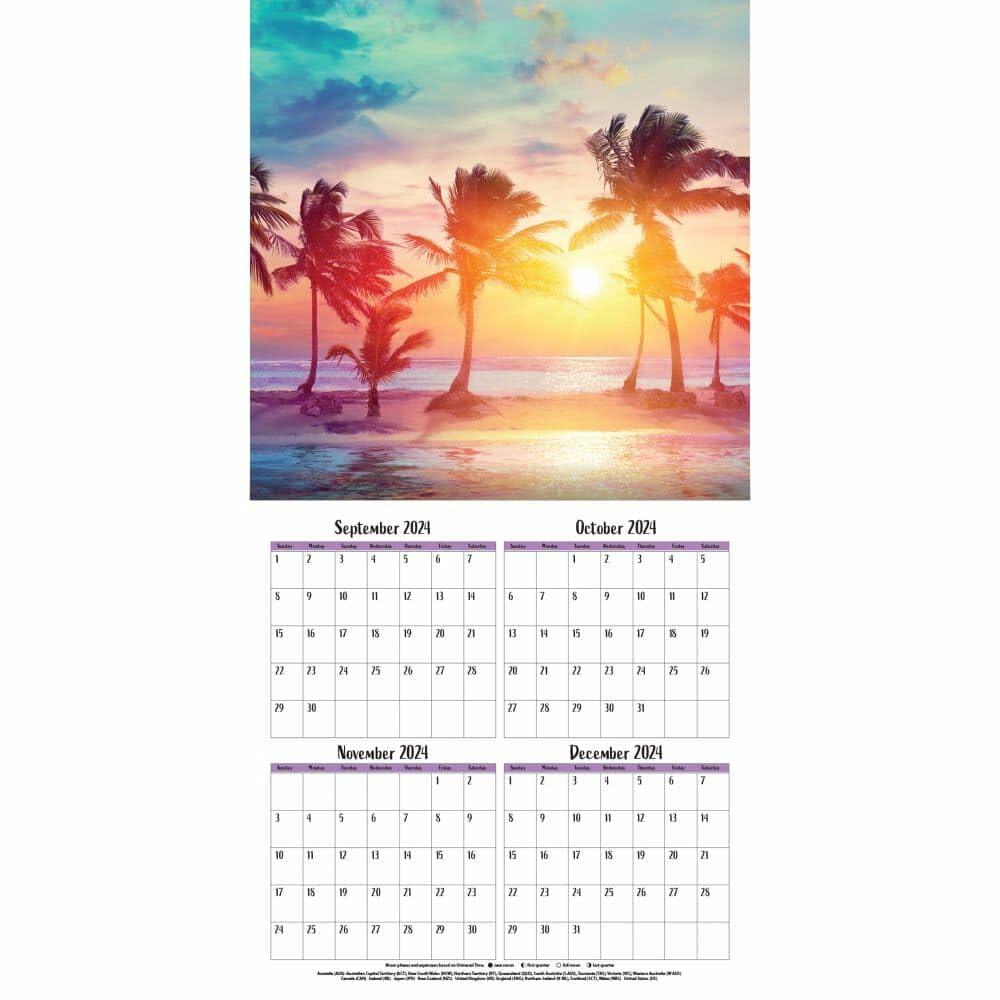 Turner Licensing Beaches 12x12 Photo Wall Calendar 2024