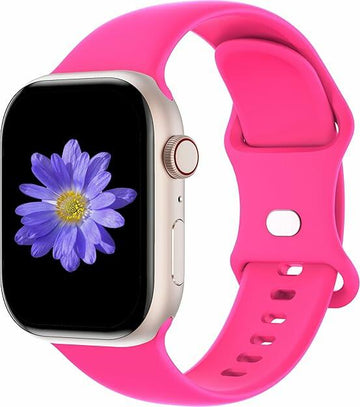 Sunnywoo Hot Pink Sport Bands for Apple Watch 38-49mm Soft Silicone