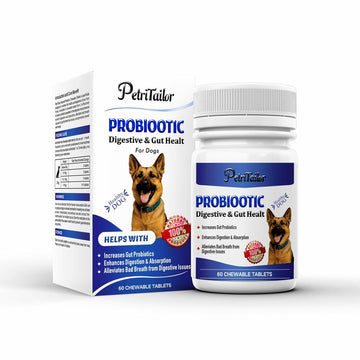 PetriTailor Probiotics Supplement for Dogs Digestive Enzymes Prebiotics