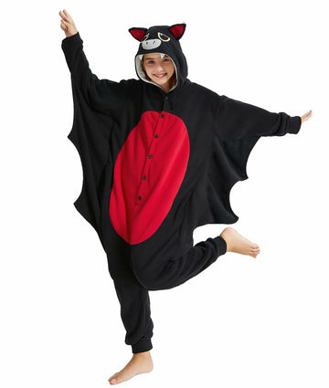 Unpifolov Kids Bat Cosplay Costume Jumpsuit Black Size S