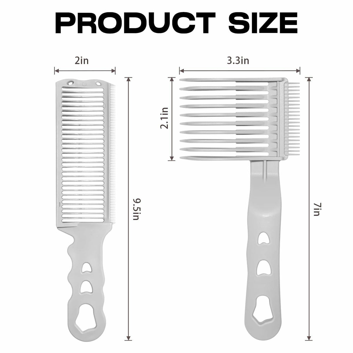 Generic 2Pack Blend Friend Professional Barber Hair Fade Comb White