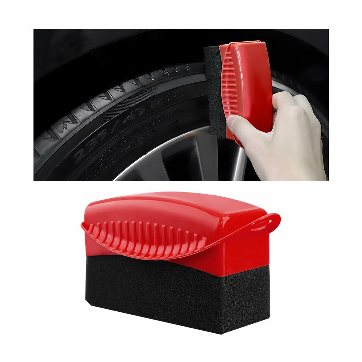 Ohleats Tire Dressing Applicator Pad with Lid Reusable Foam Red 1pcs