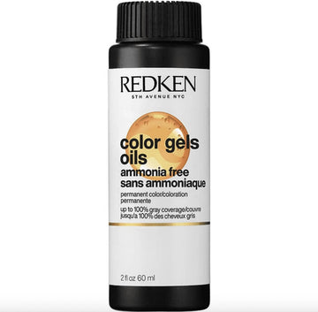 Redken Color Gels Oils Permanent Liquid Hair Color, 2 oz 01N Onyx (Black)