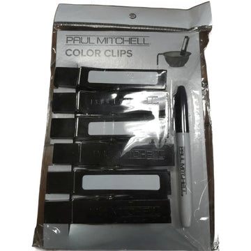Paul Mitchell Color Bowl Clips with Dry Erase Marker 6-Qty