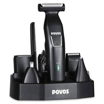 Povos Cordless 5-in-1 Beard Trimmer Body Groomer Style and Detail Kit
