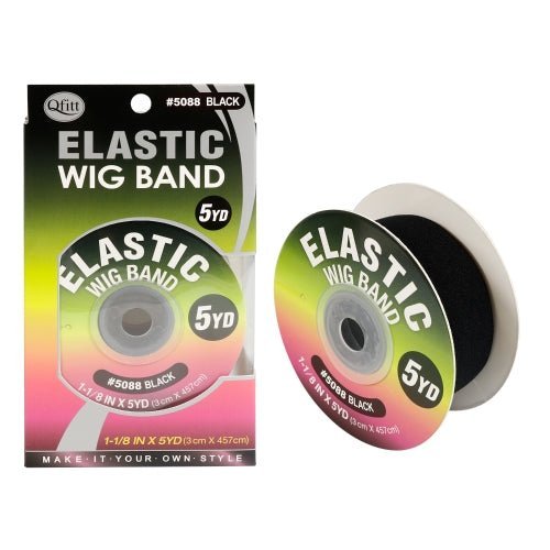 Qfitt Elastic Wig Band 5 Yd Black#5088