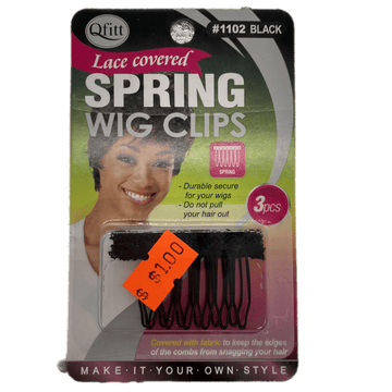 Qfitt Lace Covered Spring Wig Clips