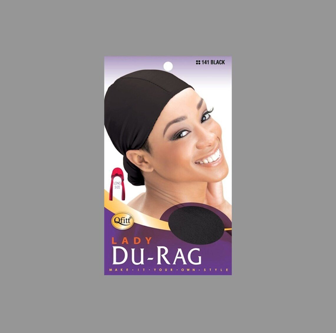 Qfitt Lady Du Rag  141 Black 141